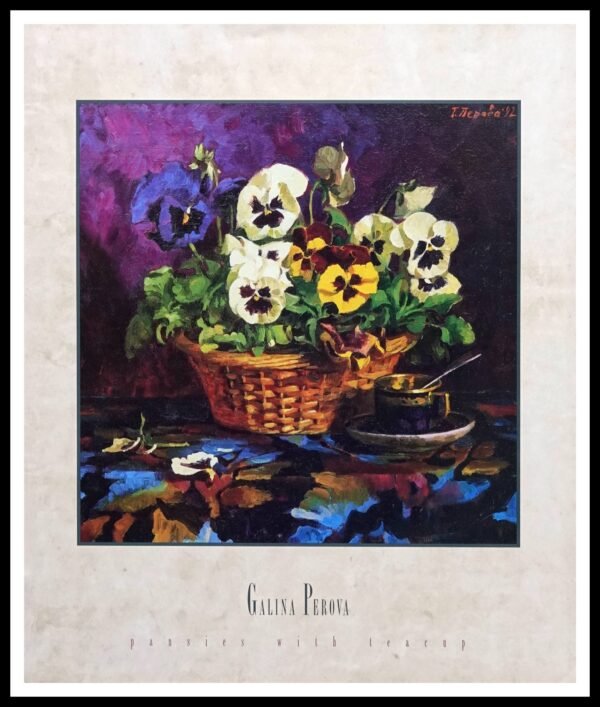 PG P-152 Pansies With Teacup